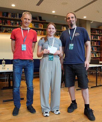 Our Fellows Daniel Braun and Klaus Jöns with the winner of the poster session: Olivia Saffer Daniel Braun, Olivia Saffer and Klaus Jöns