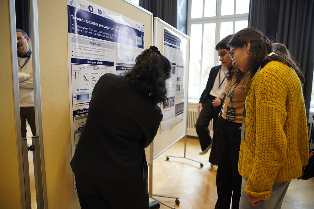 MPSP PhD candidates during a poster presentation